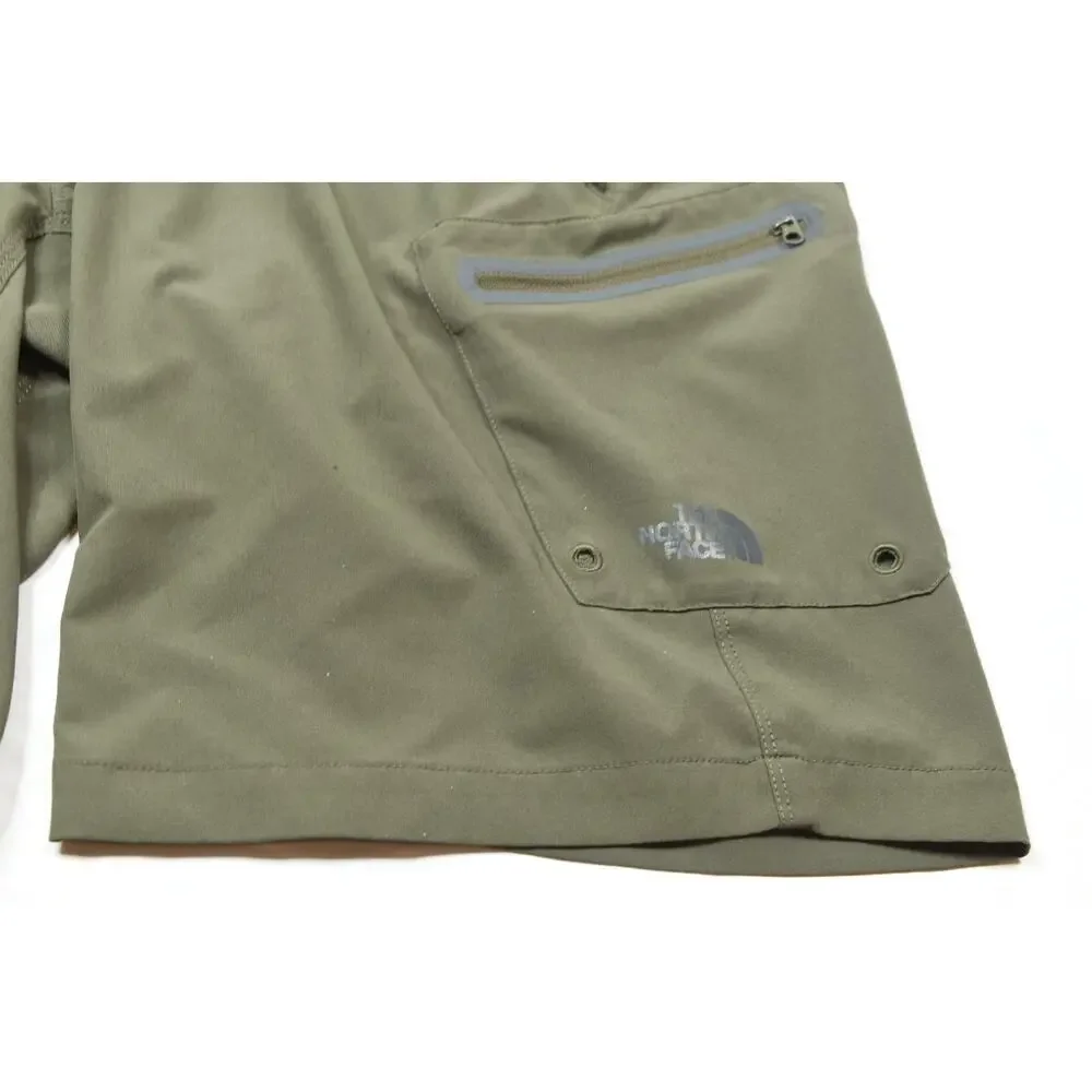 The North Face Paramount Trail Shorts Mens 36 Green Belted Relaxed Fit Hiking